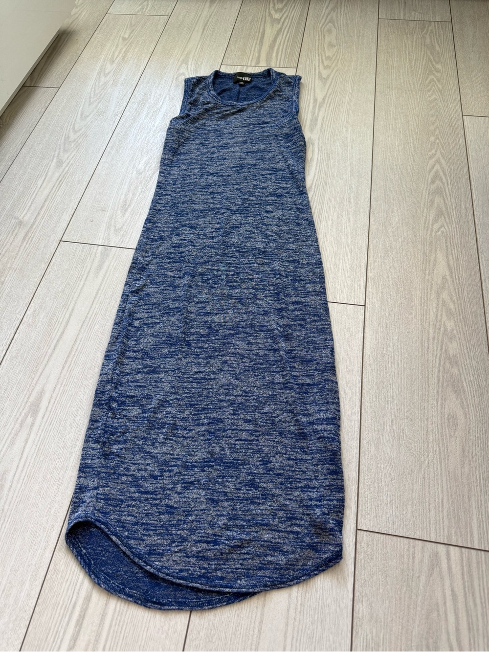 Aritzia Wilfred free xxs Heather blue knit maxi dress sleeveless summer casual